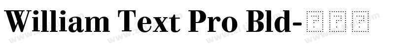 William Text Pro Bld字体转换
